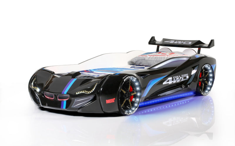 MVN1 Car Bed with LED 90x190cm (Black/Blue/Red/White)