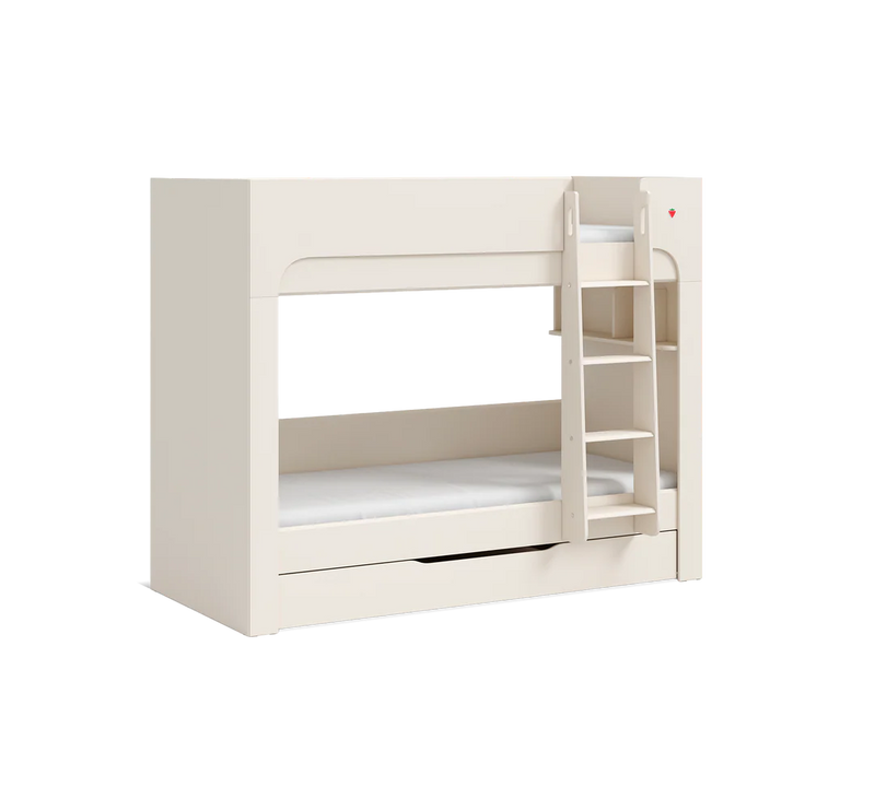 Varia Etagenbett in Creme mit unterer Schublade (90x200 cm)