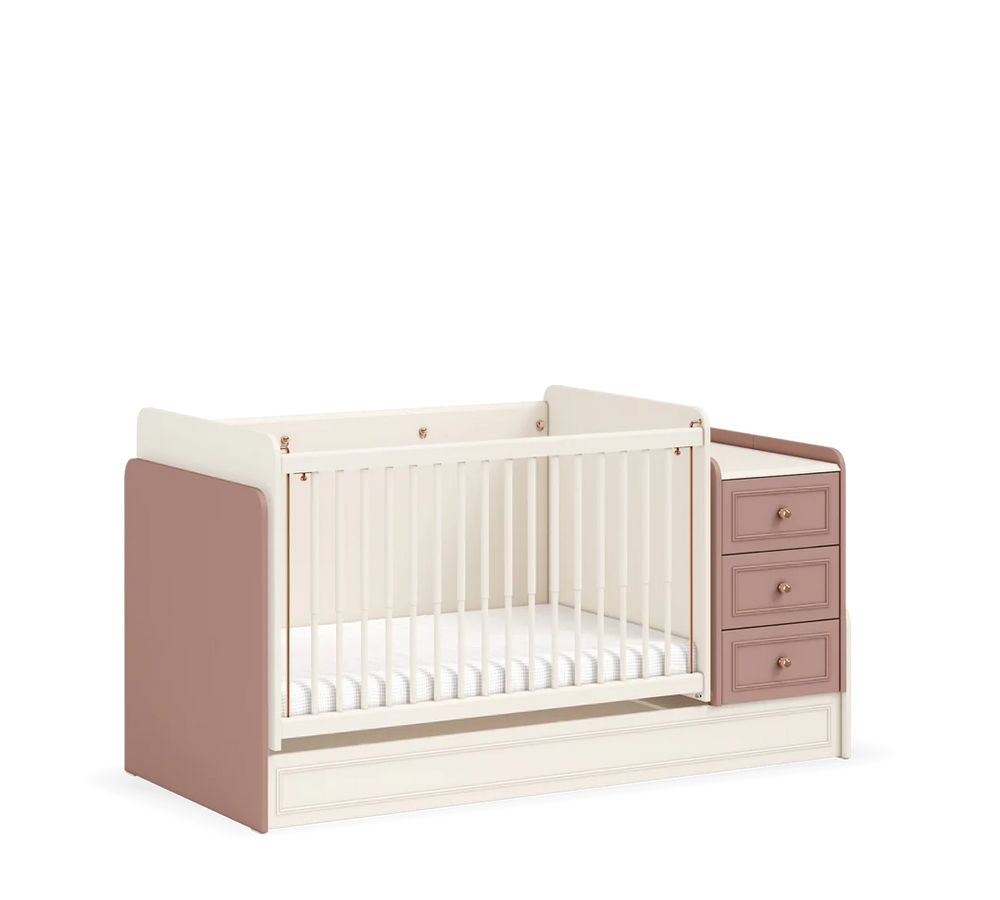 Lettino Evolutivo Baby Elegance (Dondolante e Trasformabile in Scrivania) (70x115-70x160 cm)