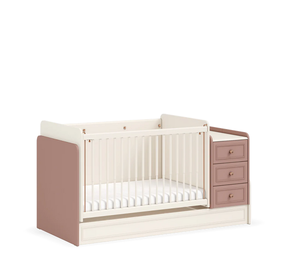 Lettino Evolutivo Baby Elegance (Dondolante e Trasformabile in Scrivania) (70x115-70x160 cm)