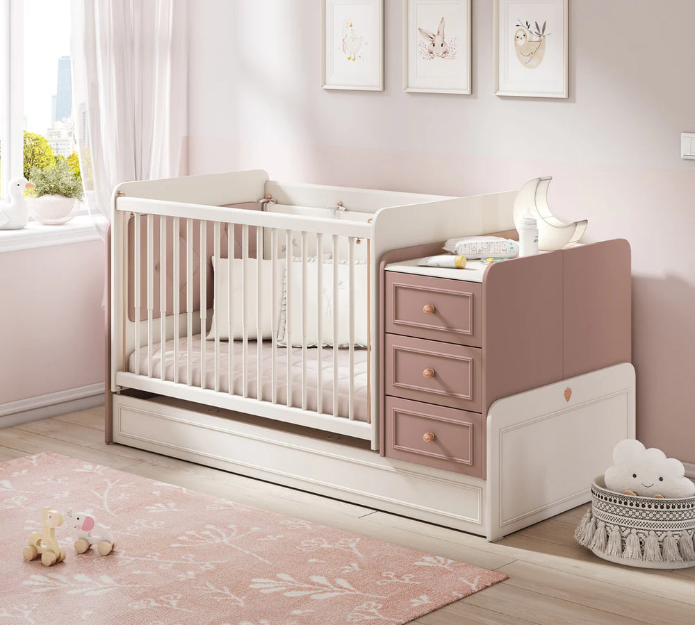 Lettino Evolutivo Baby Elegance (Dondolante e Trasformabile in Scrivania) (70x115-70x160 cm)