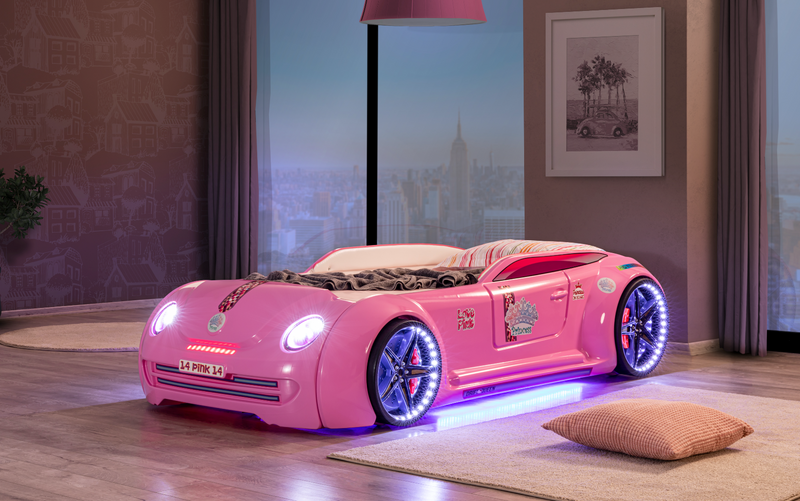 Pink Love Car Bed – Pink