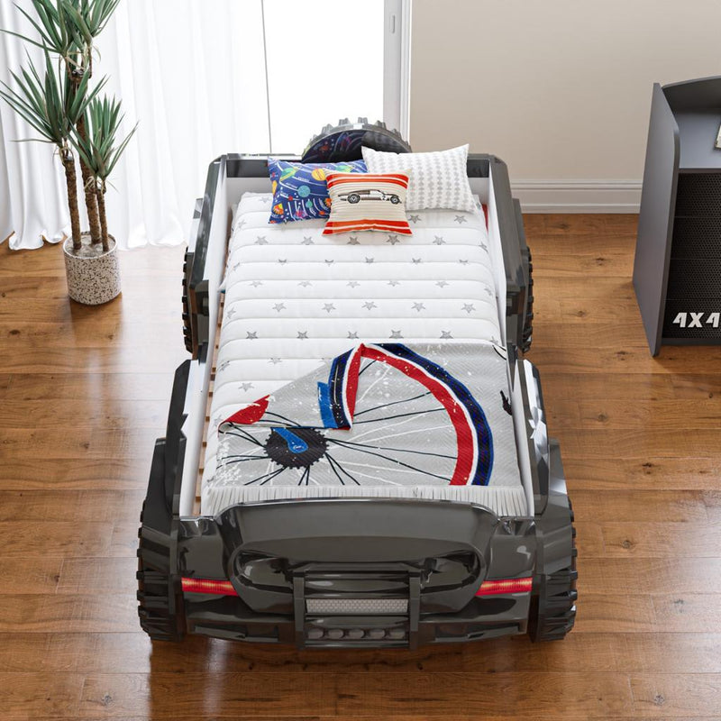 Jeep Car Bed with LED - Black