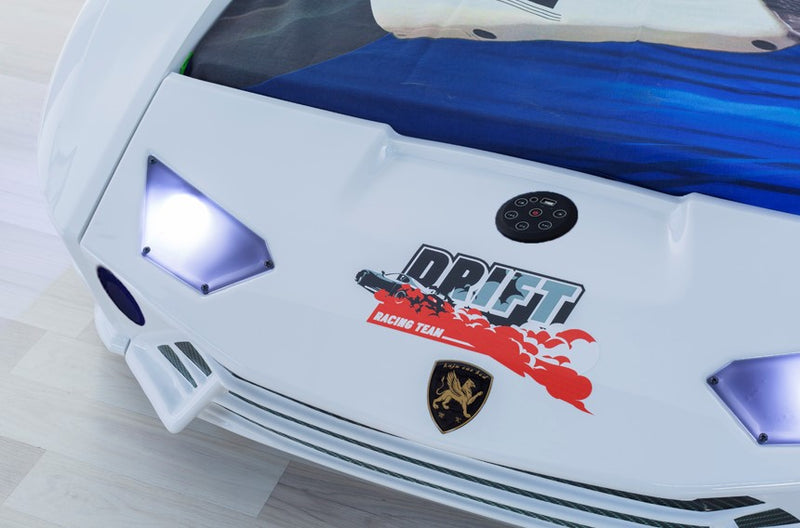 Aventa Premium LED Car Bed 90x190cm