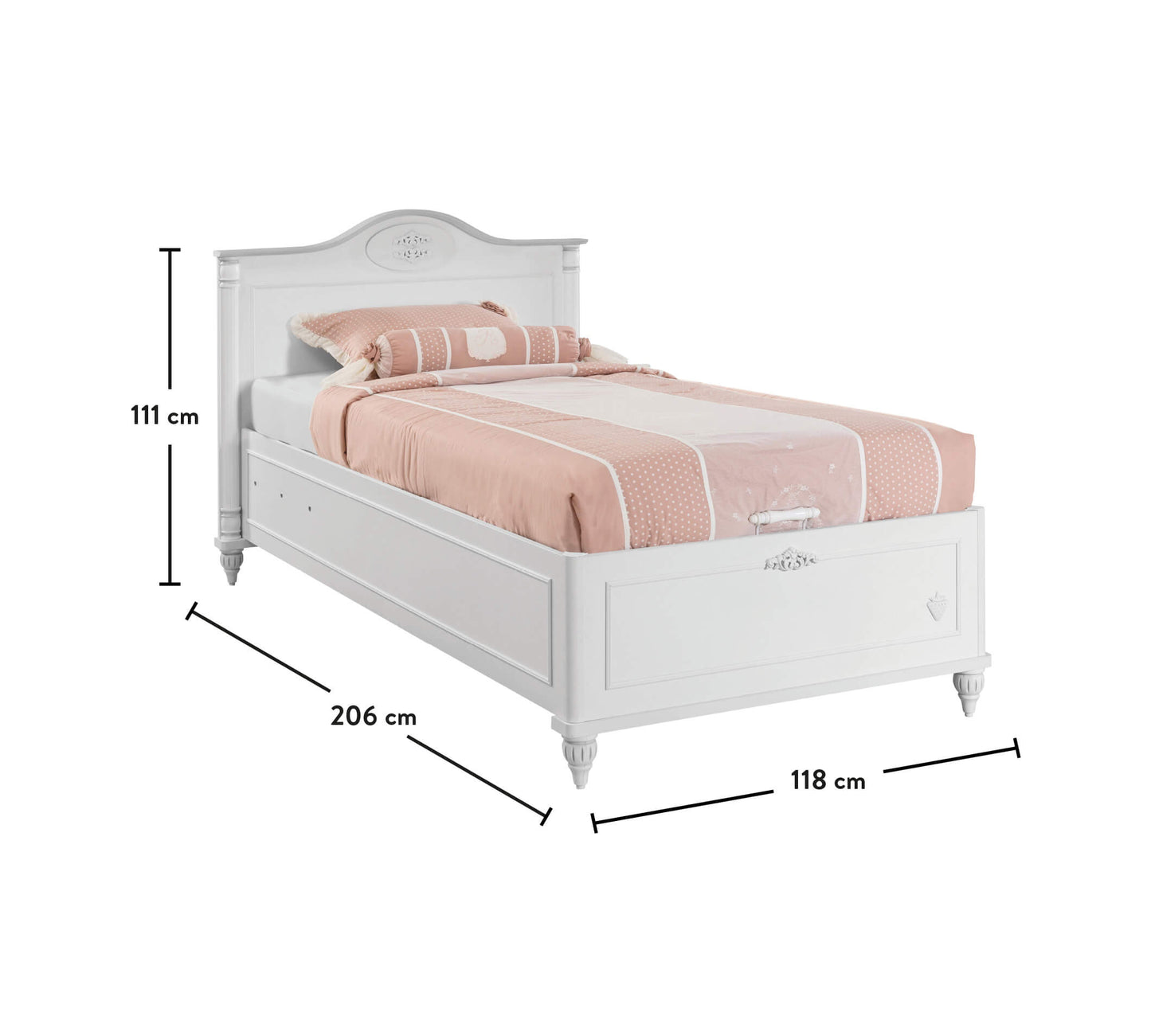Letto Romantic Contenitore (100x200 Cm)