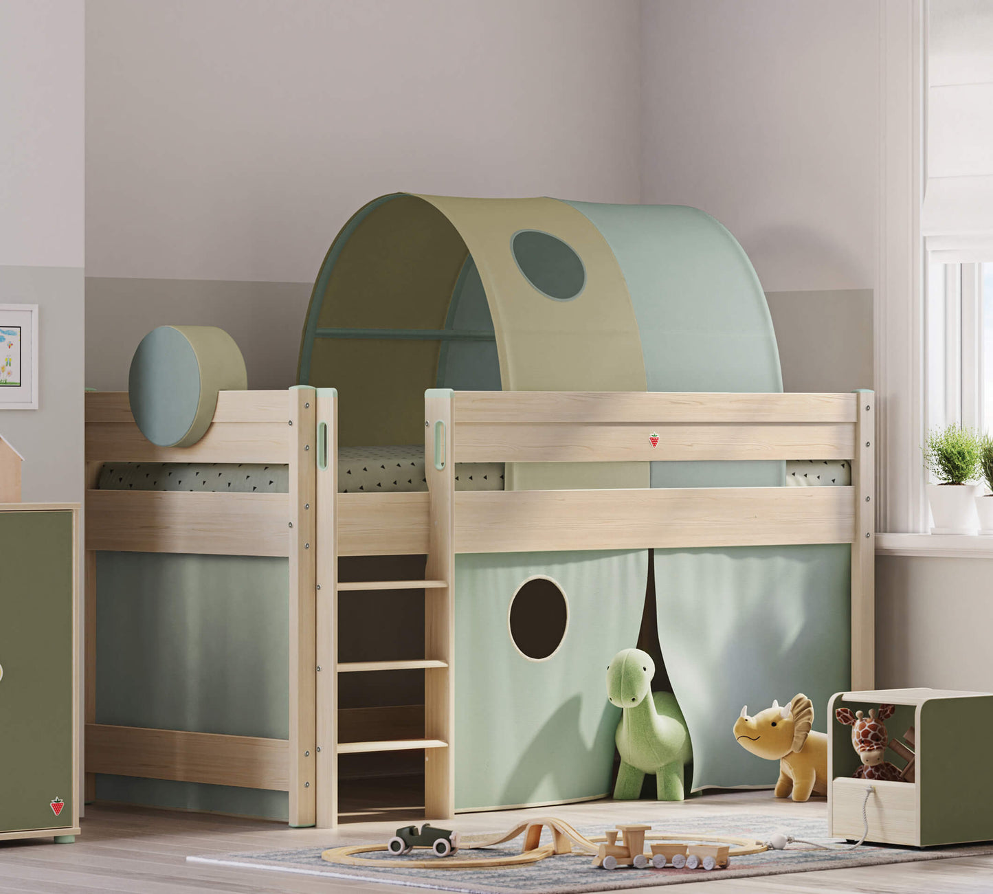 Letto medio alto Montessori Natural