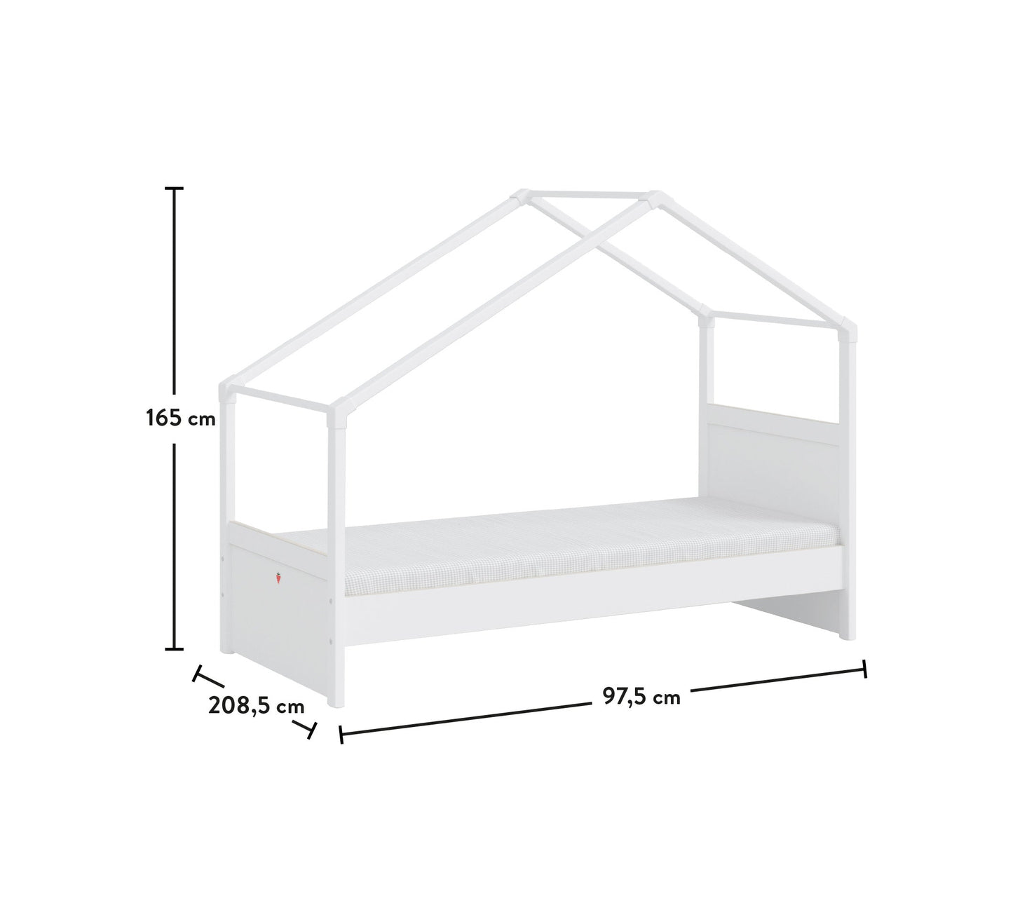 Letto sul tetto laterale Bianco Montessori