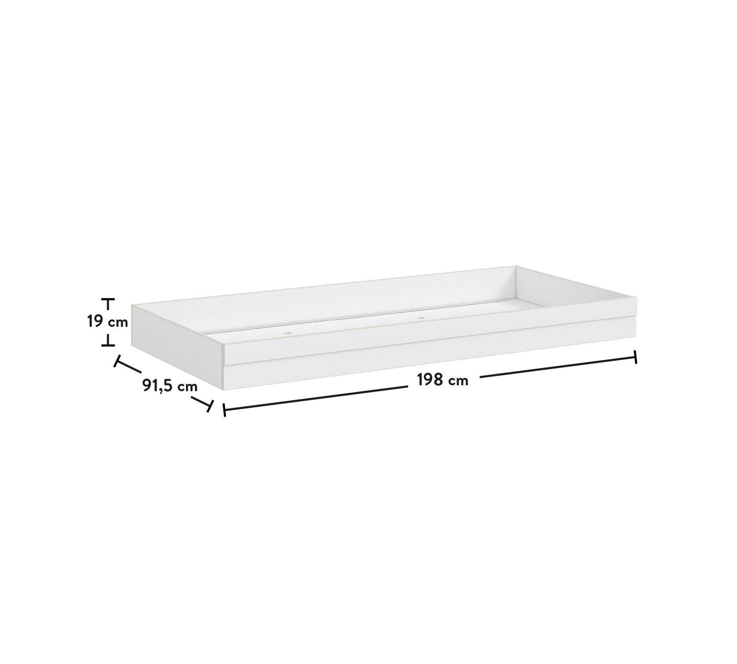 Letto estraibile Bianco Montessori