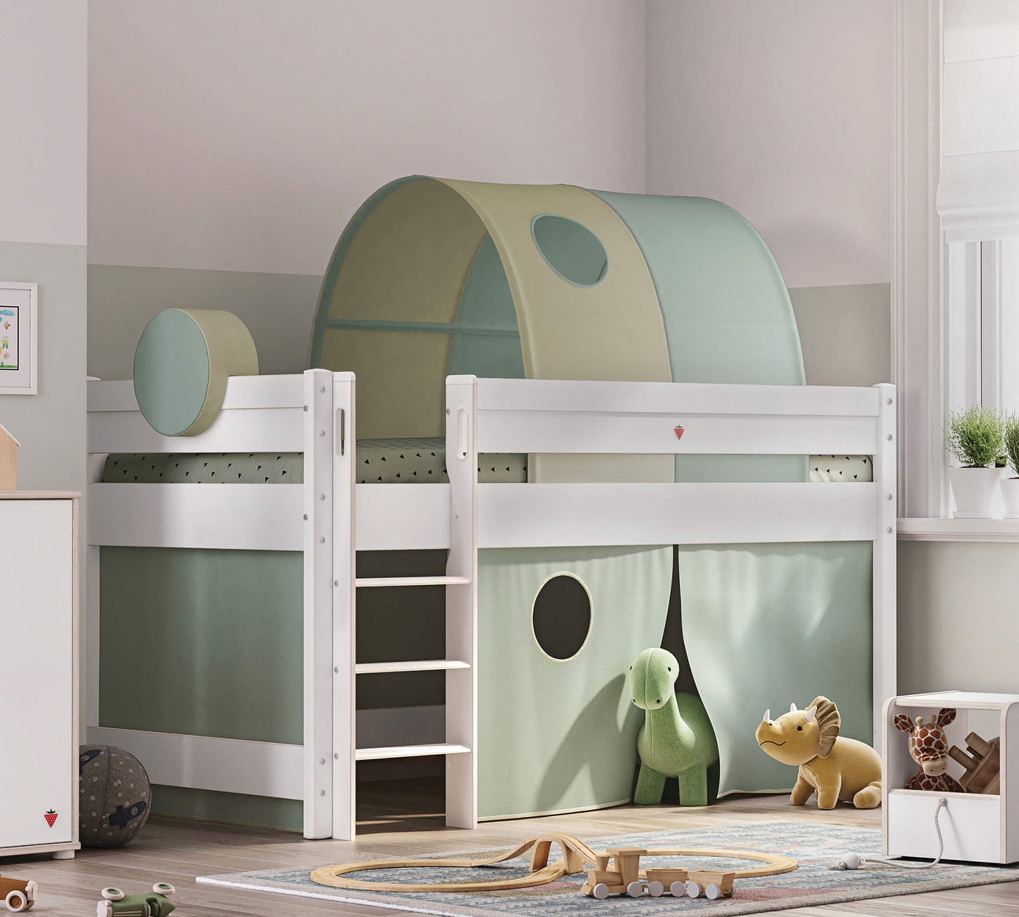 Letto bianco medio alto Montessori