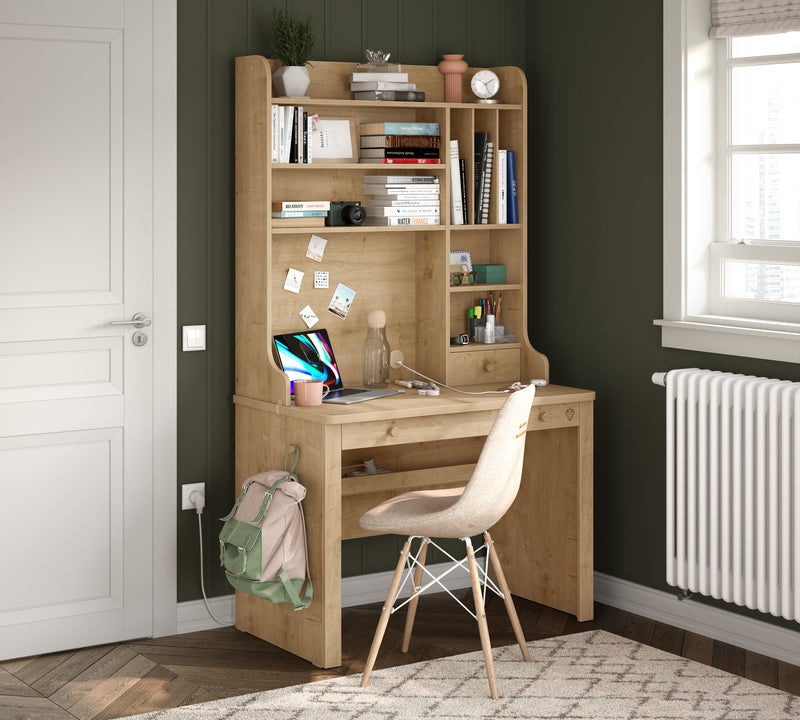 Mocha Desk (with tall work unit)