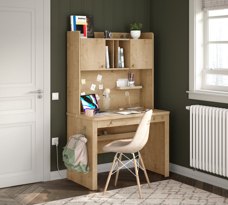 Mocha Small Desk and Storage Unit