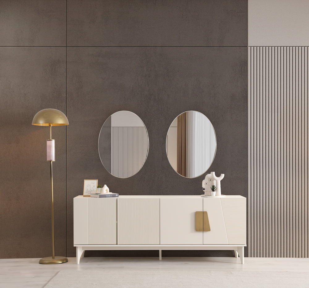 Madie Moderna Tirilia a 4 Ante con Dettagli Oro