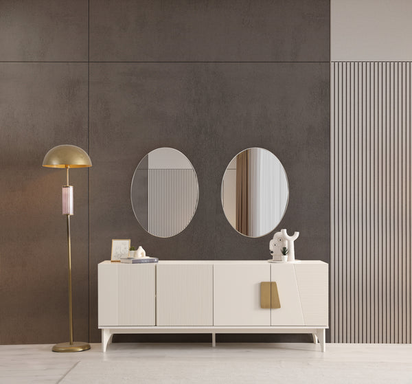 Madie Moderna Tirilia a 4 Ante con Dettagli Oro