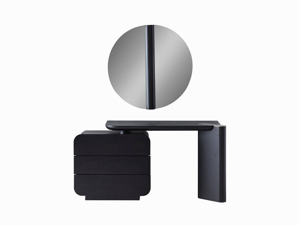 Maybach Comò in Rovere Nero – Con Specchio