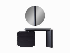 Maybach Black Oak Dresser – With Mirror