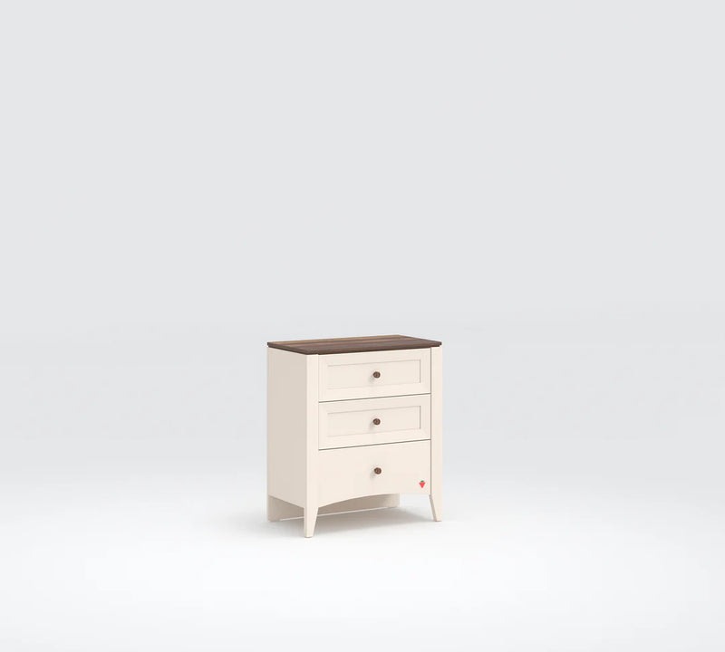 Cassettiera Lapel 3 Cassetti Con Scomparti E Guide A Rotelle 75x89x42 cm