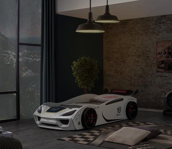 Vento LED Car Bed 90x190cm (Red/White/Blue/Black)