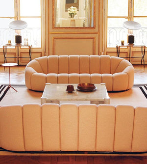 Puffy - Set Divani in Bouclé - Bianco Panna