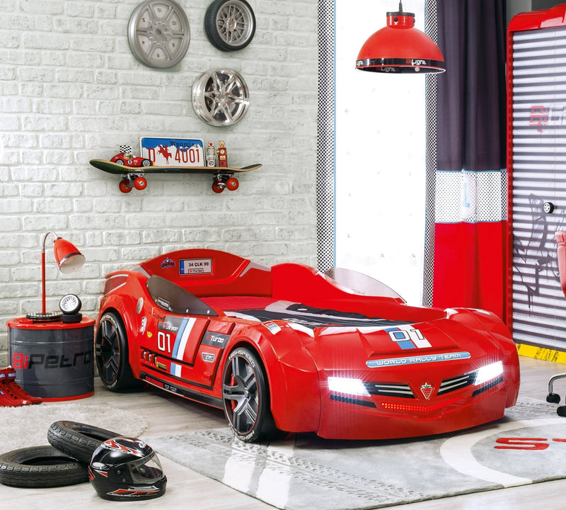 Letto Auto Bambini Biturbo (Materasso Incluso)