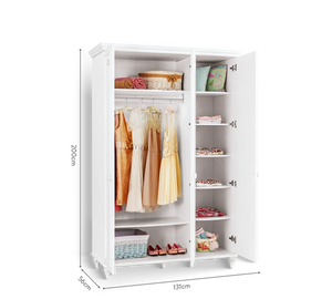 Camera Completa Romantica: Letto (100x200), Armadio 3 Ante e Scrivania con Unità + Materasso in Omaggio