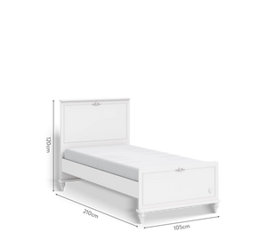 Camera Completa Romantica: Letto (100x200), Armadio 3 Ante e Scrivania con Unità + Materasso in Omaggio