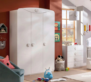 Set Cameretta Neonato Baby Cotton - Letto Co-sleeping, Armadio e Comò con Materasso Gratis