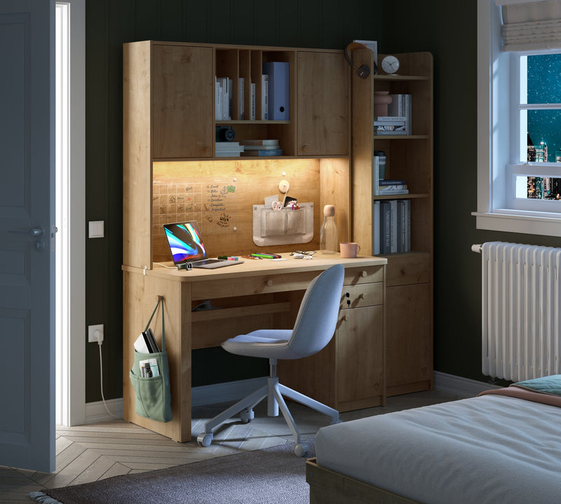 Mocha Large Desk (with unit)