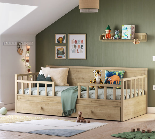 Sofa bed with drawers (100x200 cm)