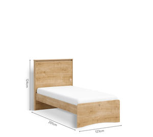 Camera Completa Mocha: Letto (100x200), Armadio 3 Ante Line e Scrivania con Unità Alta + Materasso in Omaggio