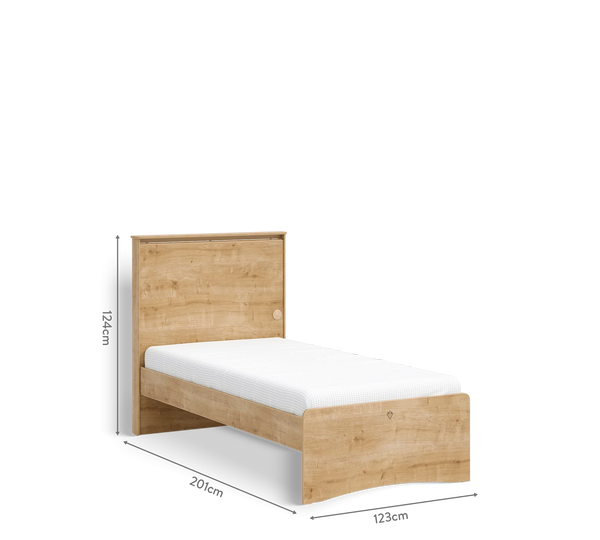 Camera Completa Mocha: Letto (100x200), Armadio 3 Ante Line e Scrivania con Unità Alta + Materasso in Omaggio