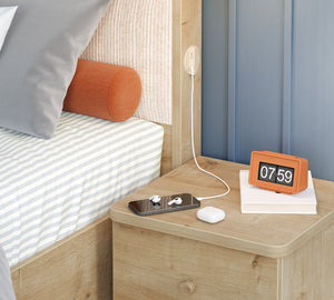 Letto rivestito in mocha