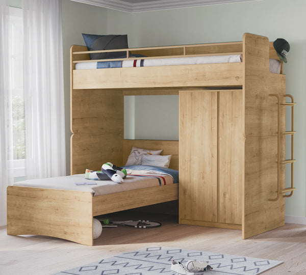 Letto a Castello Studio Rovere Set‑4 (90 × 200 cm)