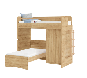 Letto a Castello Studio Rovere Set‑4 (90 × 200 cm)