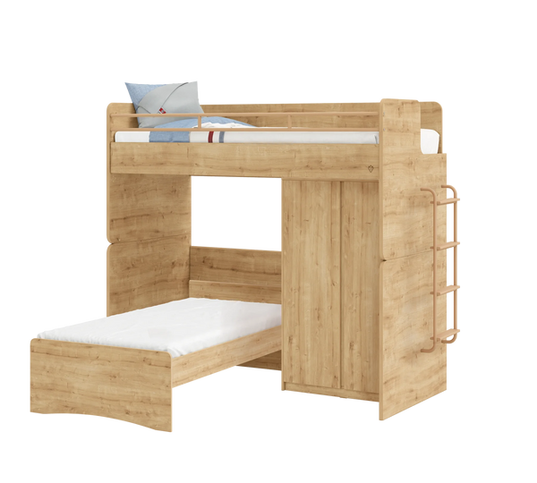 Letto a Castello Studio Rovere Set‑4 (90 × 200 cm)