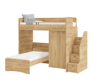 Letto a Castello Studio Rovere Set‑3 (90 × 200 cm)