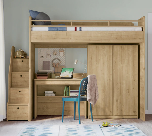 Letto a Castello Studio Rovere Set‑5 (90 × 200 cm)