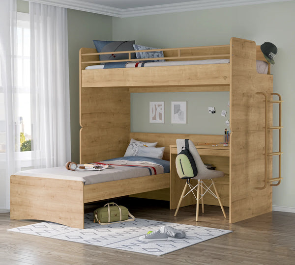 Letto a Castello Studio Rovere Set‑8 (90 × 200 cm)
