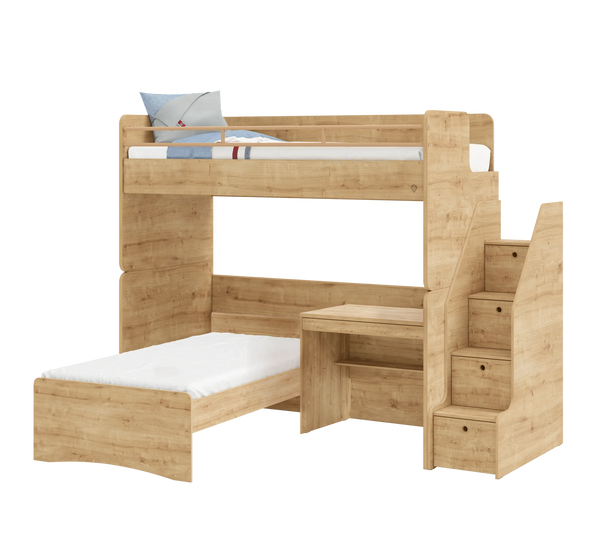 Letto a Castello Studio Rovere Set‑7 (90 × 200 cm)