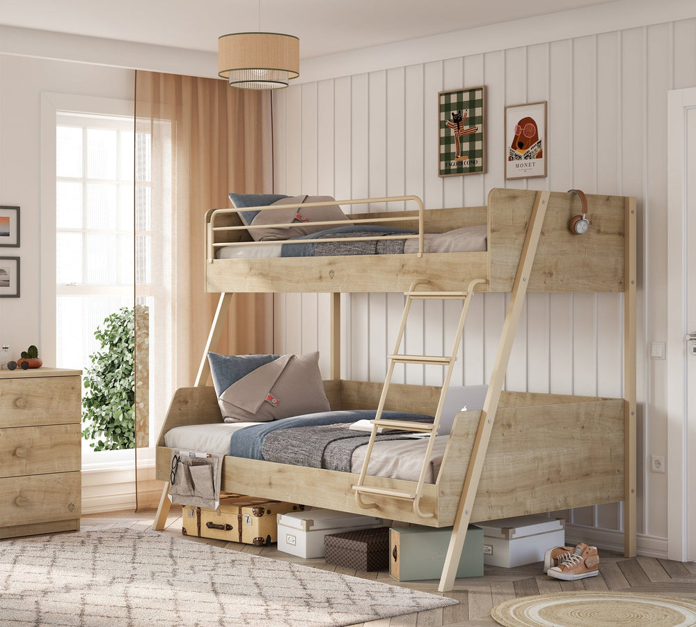 Letto A Castello Grande In Legno Quercia