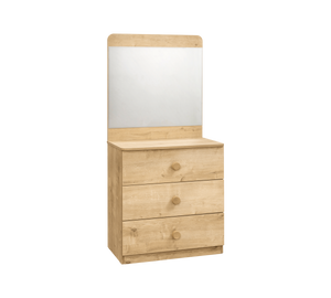 Comò in legno Mocha Modern a 3 cassetti, con specchio, design elegante,  ideale per camere da letto giovanil