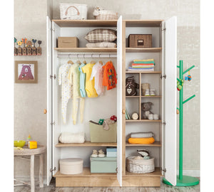 Camera Completa Natura Baby: Lettino Evolutivo, Armadio 3 Ante e Cassettiera con Tavolo + Materasso in Omaggio