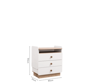 Camera Completa Natura Baby: Lettino Evolutivo, Armadio 3 Ante e Cassettiera con Tavolo + Materasso in Omaggio