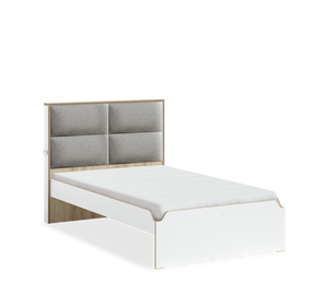 Letto Modera Con Testiera Lavabile, Design Moderno in Faggio e Struttura Robusta