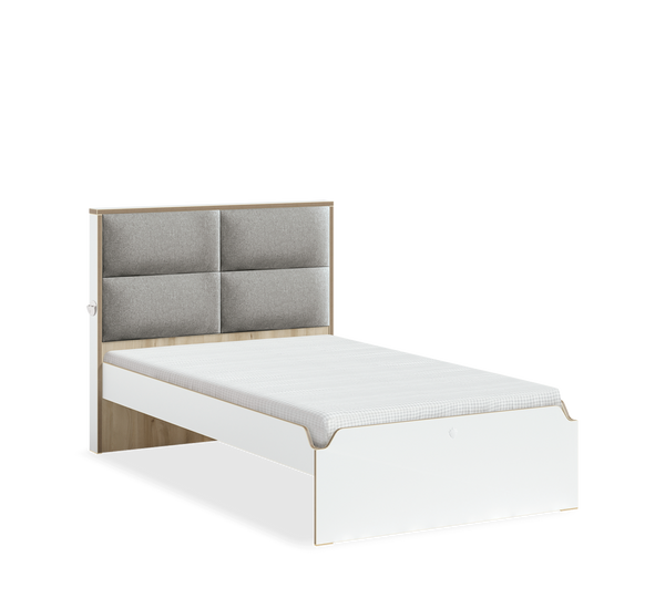 Letto Modera Con Testiera Lavabile, Design Moderno in Faggio e Struttura Robusta