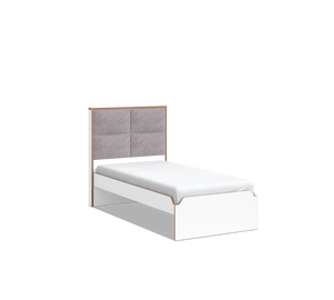 Modera Bed with Washable Headboard, Modern Beech Design and Sturdy Structure