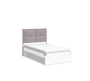 Modera Bed with Washable Headboard, Modern Beech Design and Sturdy Structure