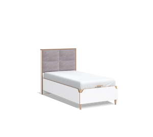 Modera Bett (120 x 200 cm) mit Stauraum, waschbarem Stoffkopfteil und doppeltem USB-Anschluss inklusive