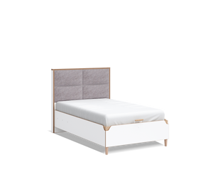 Modera Bett (120 x 200 cm) mit Stauraum, waschbarem Stoffkopfteil und doppeltem USB-Anschluss inklusive