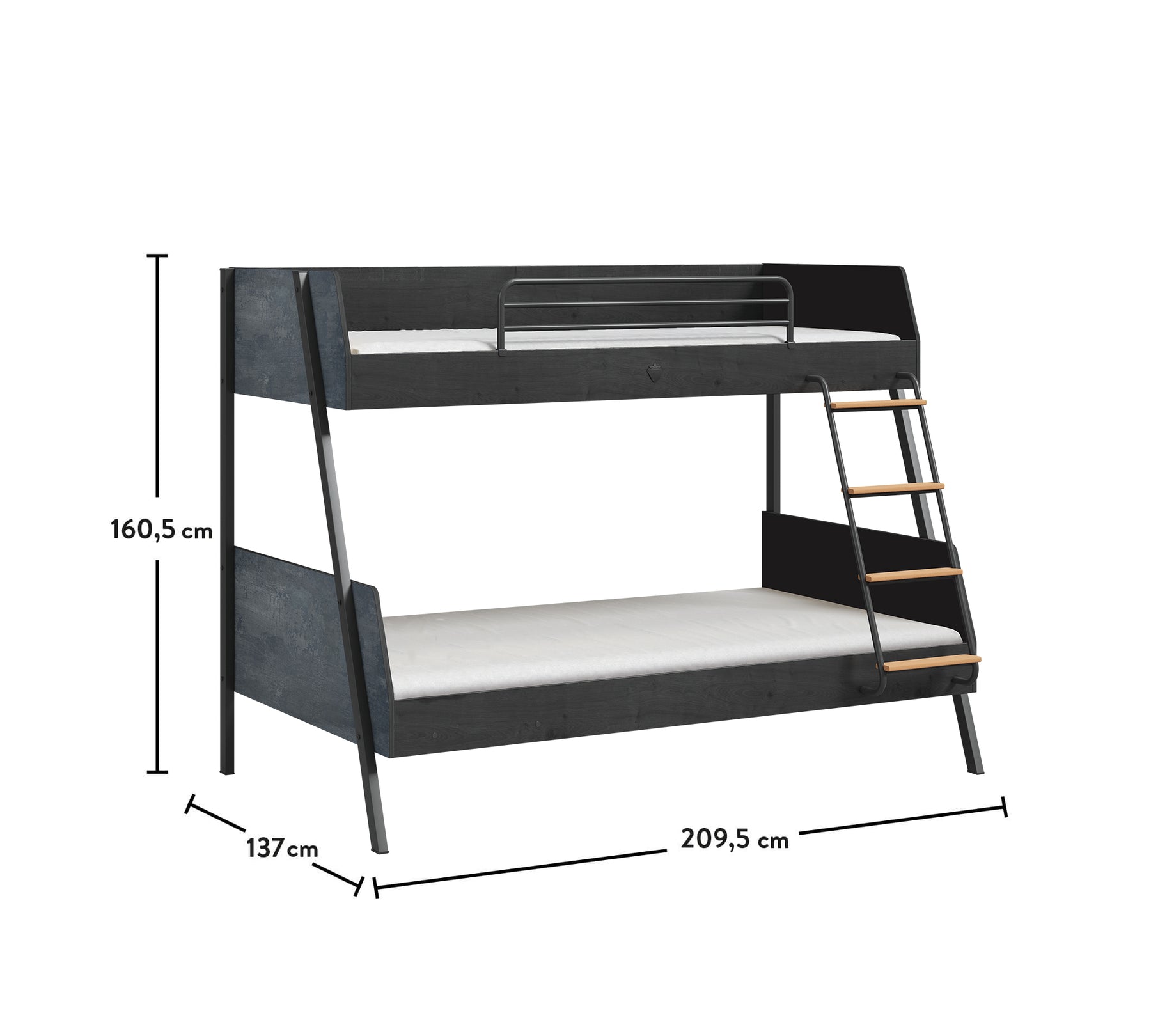 letto singolo 90x200 cm con vano contenitore - struttura in metallo letto singolo 90x200 cm con vano contenitore - struttura in metallo