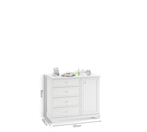 Rustic White Dresser with Mirror